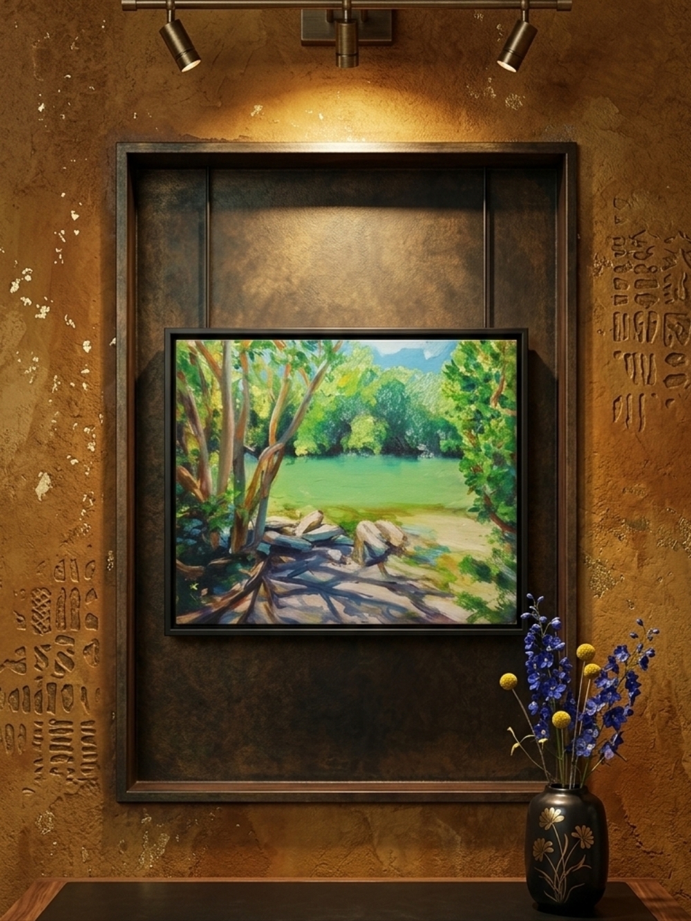 Urban Oasis / Oil On Canvas Painting - Picture 2 of 4